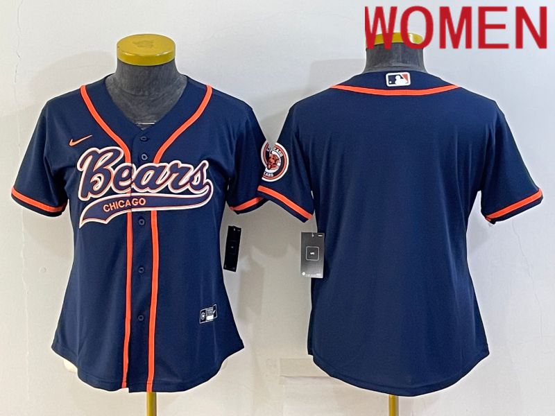 Women Chicago Bears Blank Blue 2022 Nike Co branded NFL Jersey